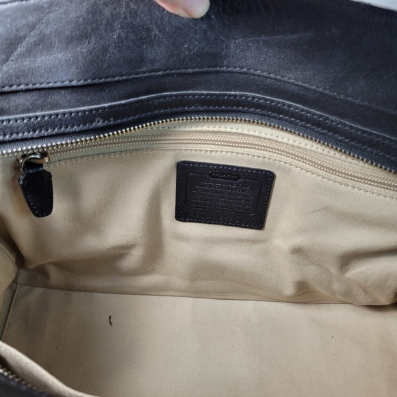 Coach Legacy print Haley satchel black leather - Picture 7 of 12